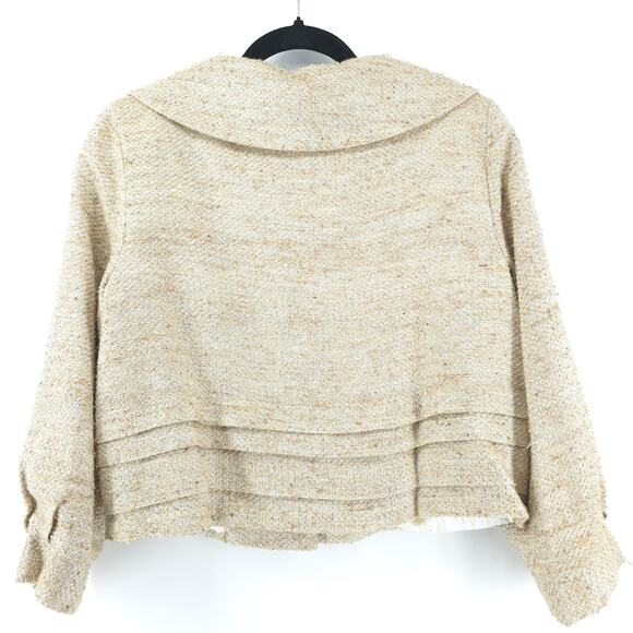 Walter Baker Y2k Retro 60S Tweed Metalic Crop Swing Jacket Poof Crop Sleeve 8 - Picture 10 of 16